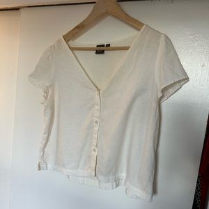Cropped linen Gap top